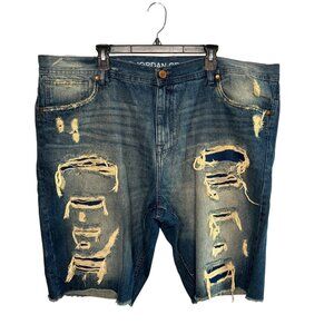 Jordan Craig Men's Distressed Ripped Jean Shorts Sz 44 Hip Hop Streetwear Grunge
